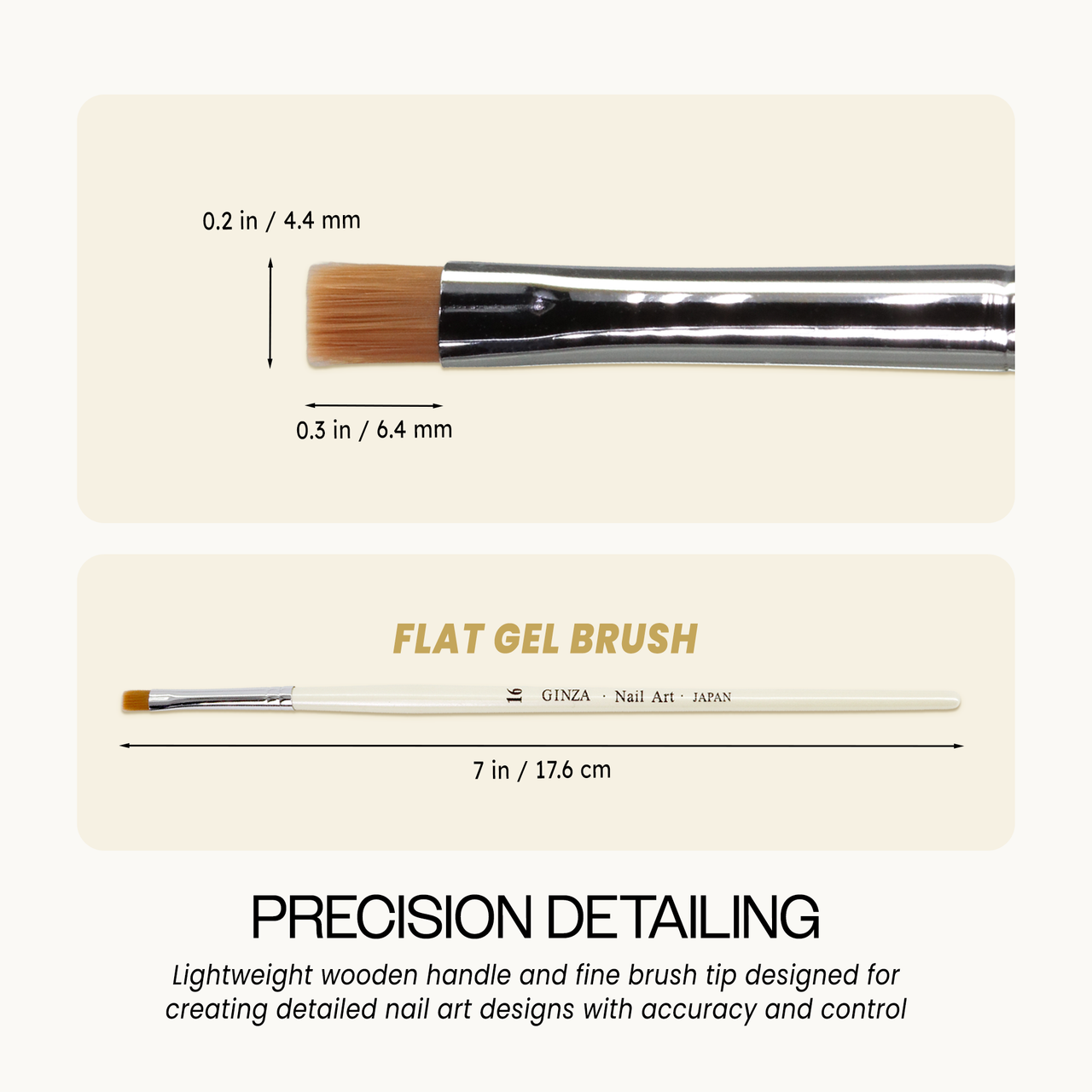 Ginza Flat Gel Nail Art Brush #16