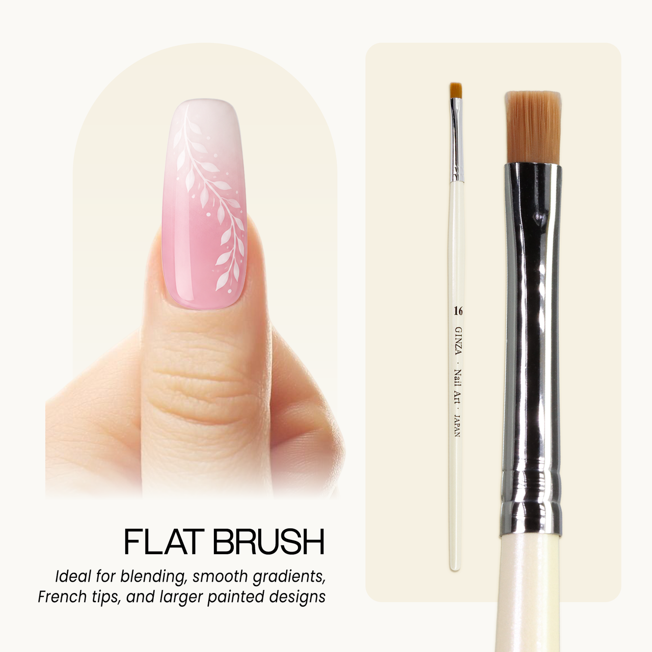 Ginza Flat Gel Nail Art Brush #16