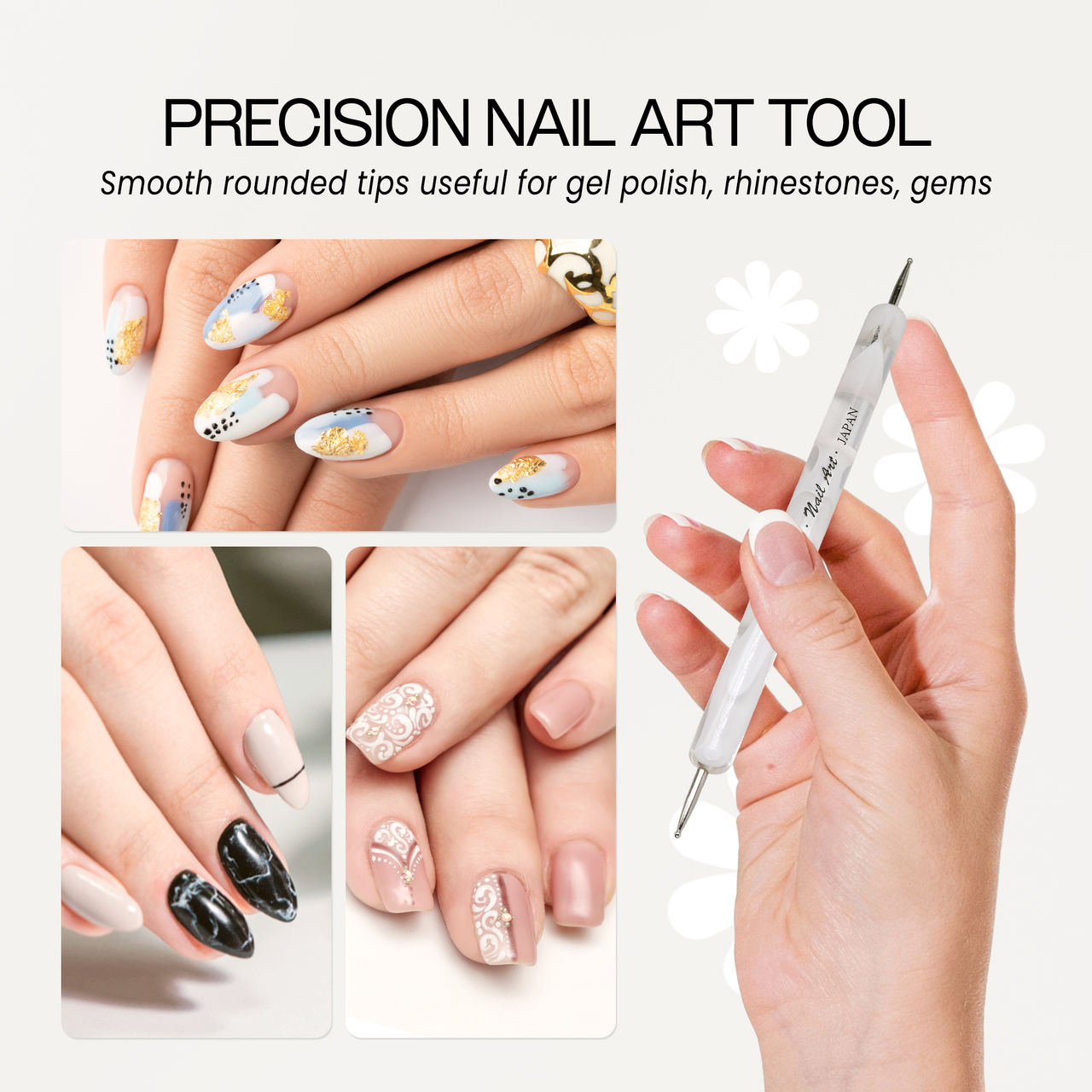Osaka Nail Art Dotting Tool Marblizer - White (OPA8)