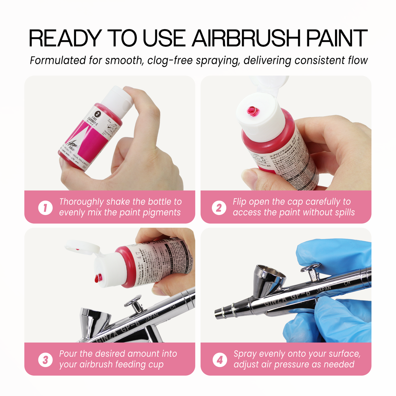 35ml Liquid Acrylic Airbrush Paint (Luminous Finish)