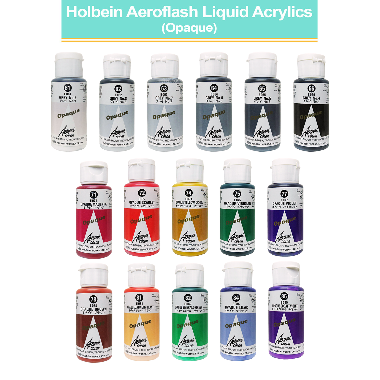35ml Liquid Acrylic Airbrush Paint (Opaque Finish)