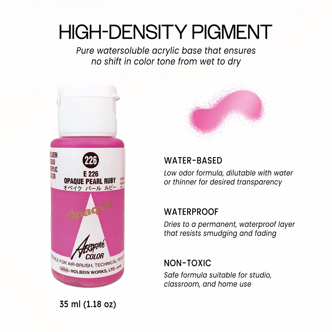 35ml Liquid Acrylic Airbrush Paint (Opaque Pearl Finish)