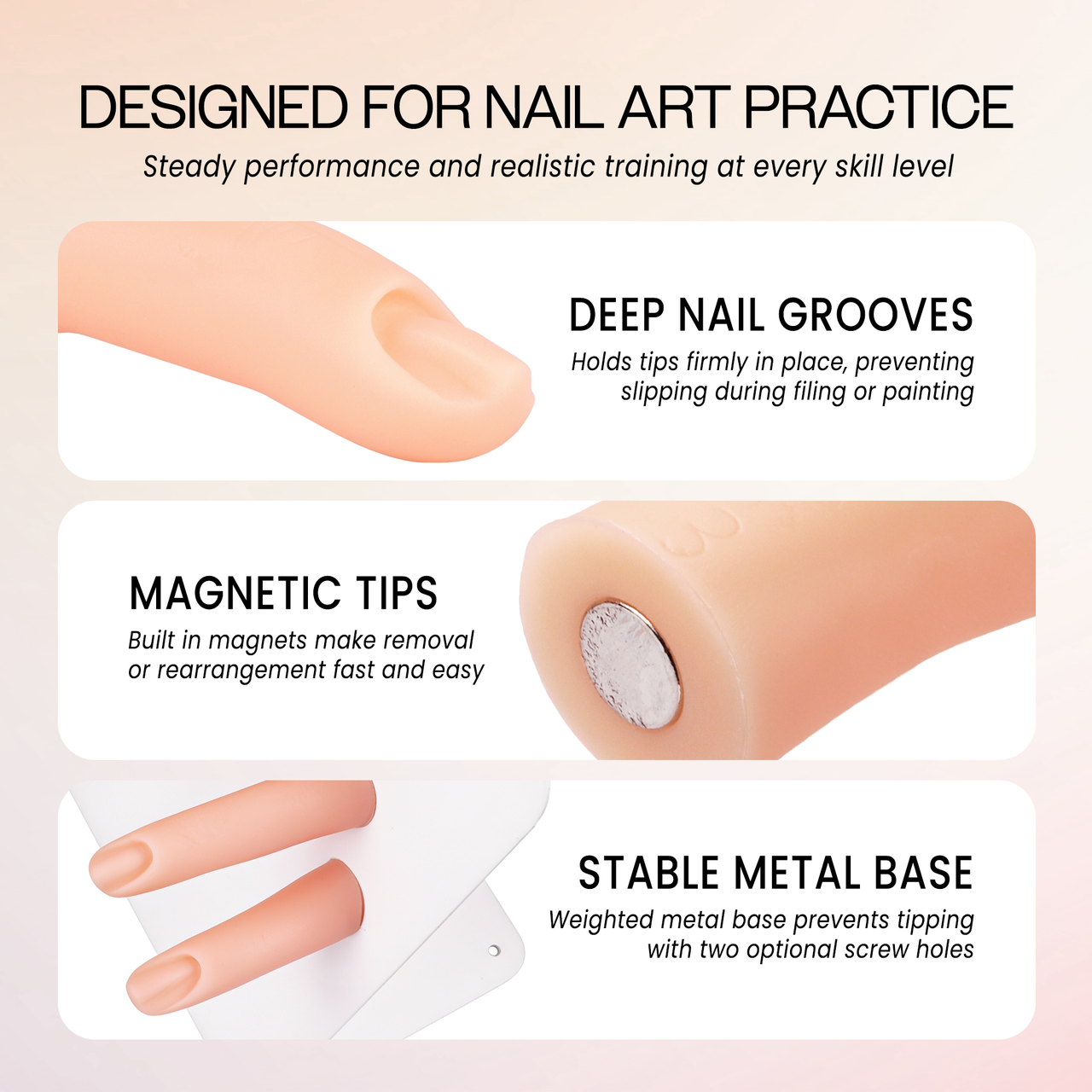 Free-Standing Magnetic Practice Finger Board Kit