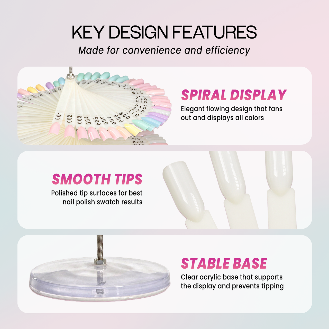 120 Tip Stick Spiral Fan Display Stand