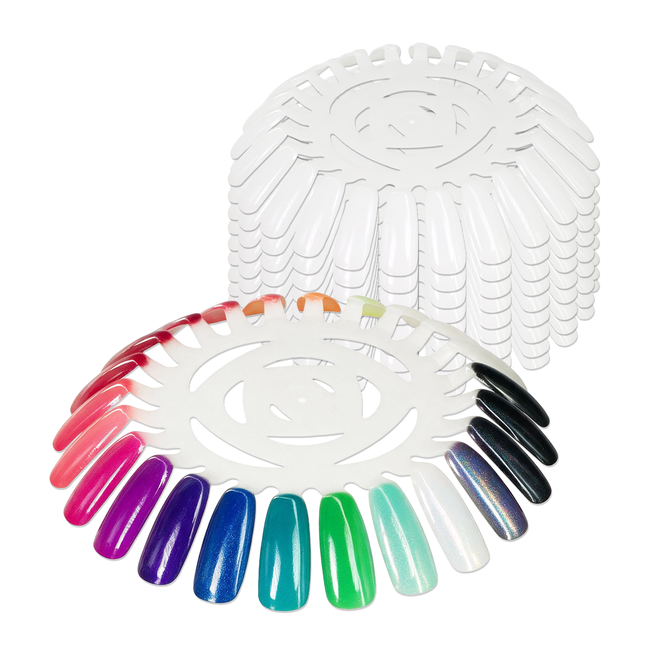 Natural Color Nail Art Tips Display Wheel 