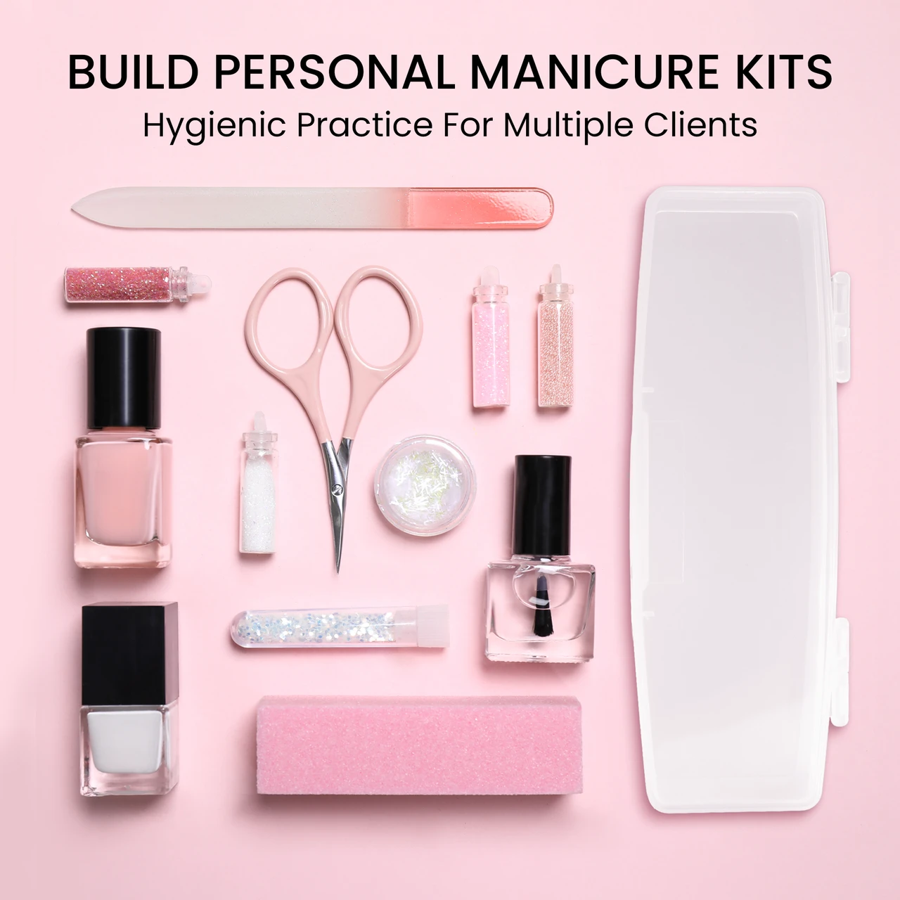 Small Plastic Manicurist Personal Storage Box Container