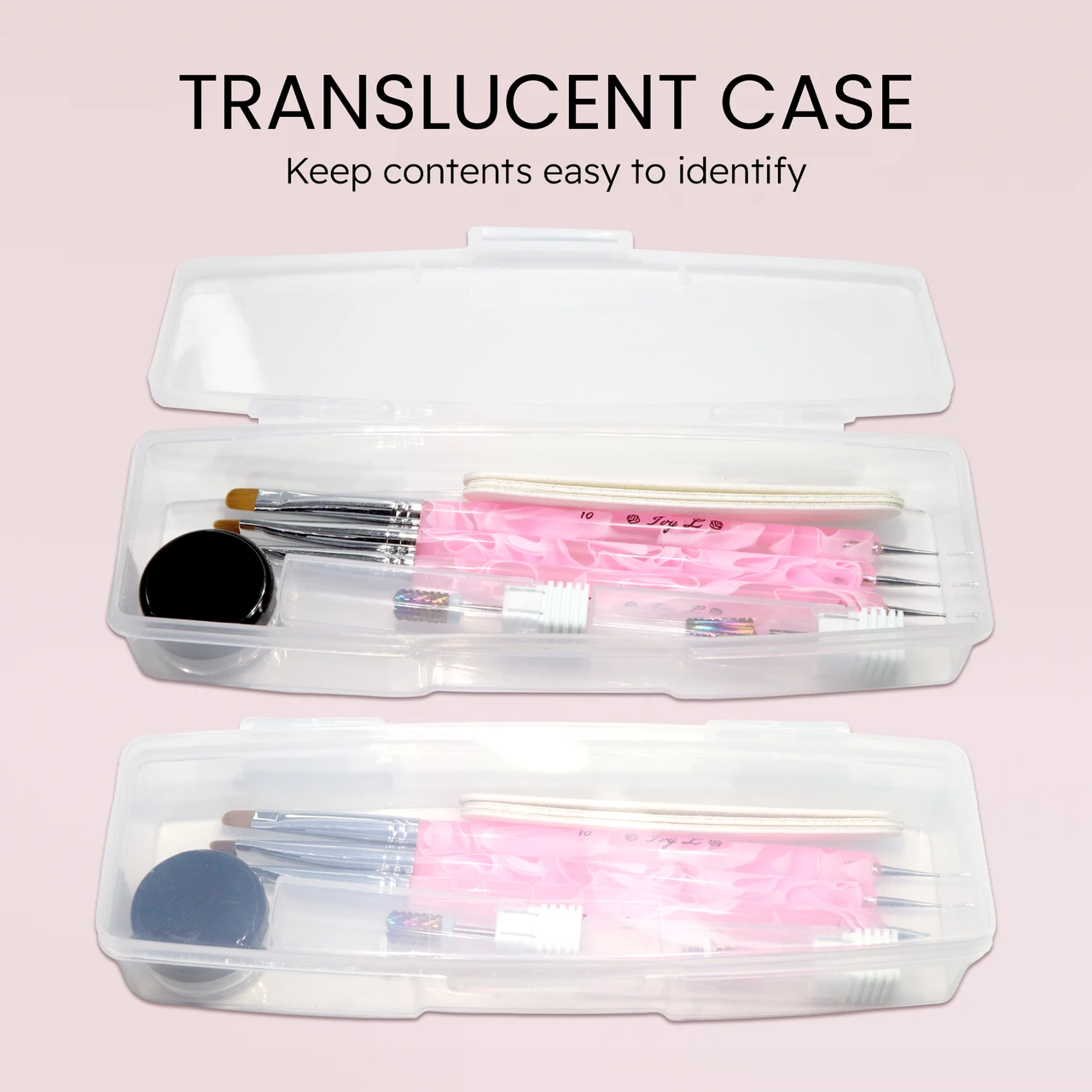 Small Plastic Manicurist Personal Storage Box Container