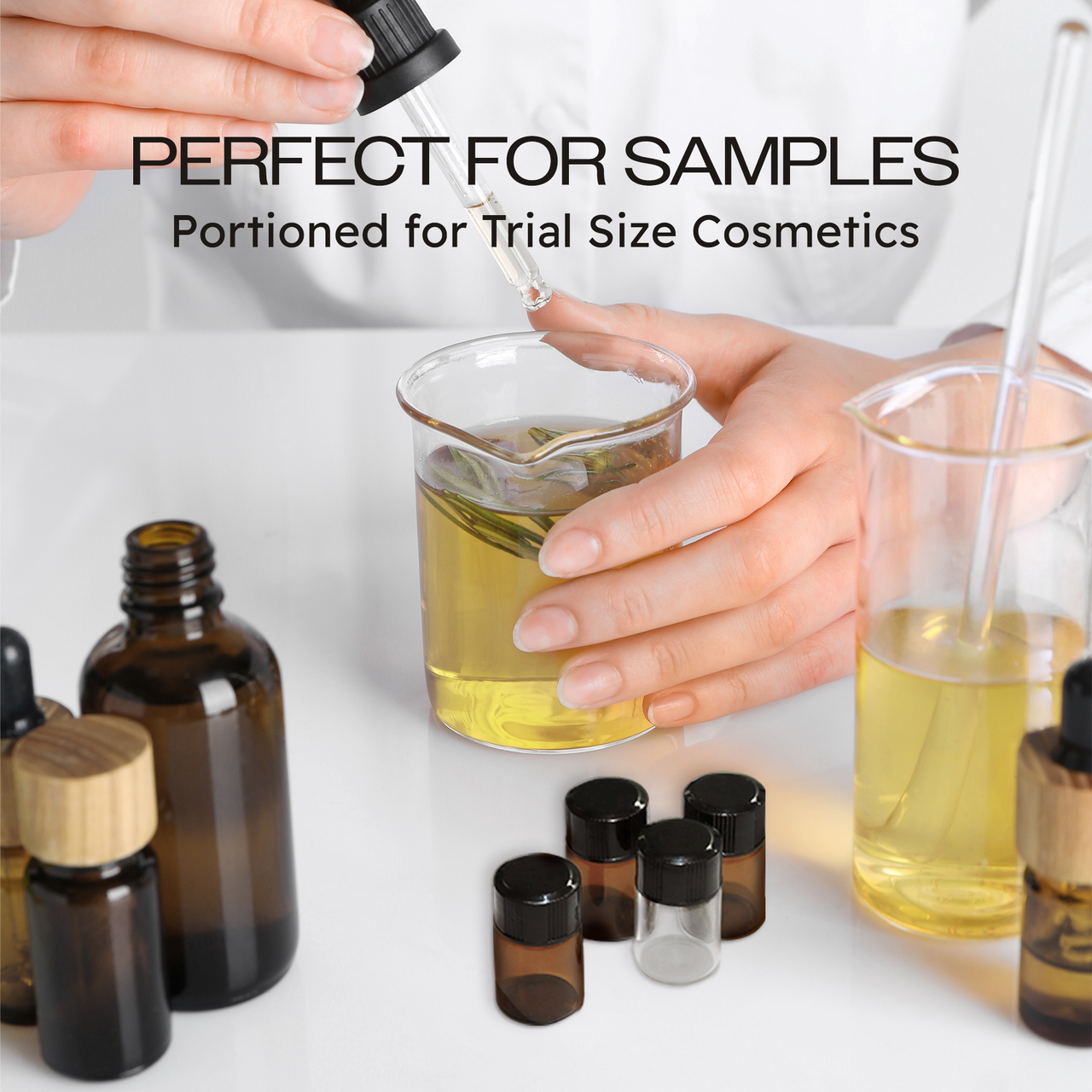 2ML (5/8 Dram)Glass Bottle with Orifice Reducer and Cap