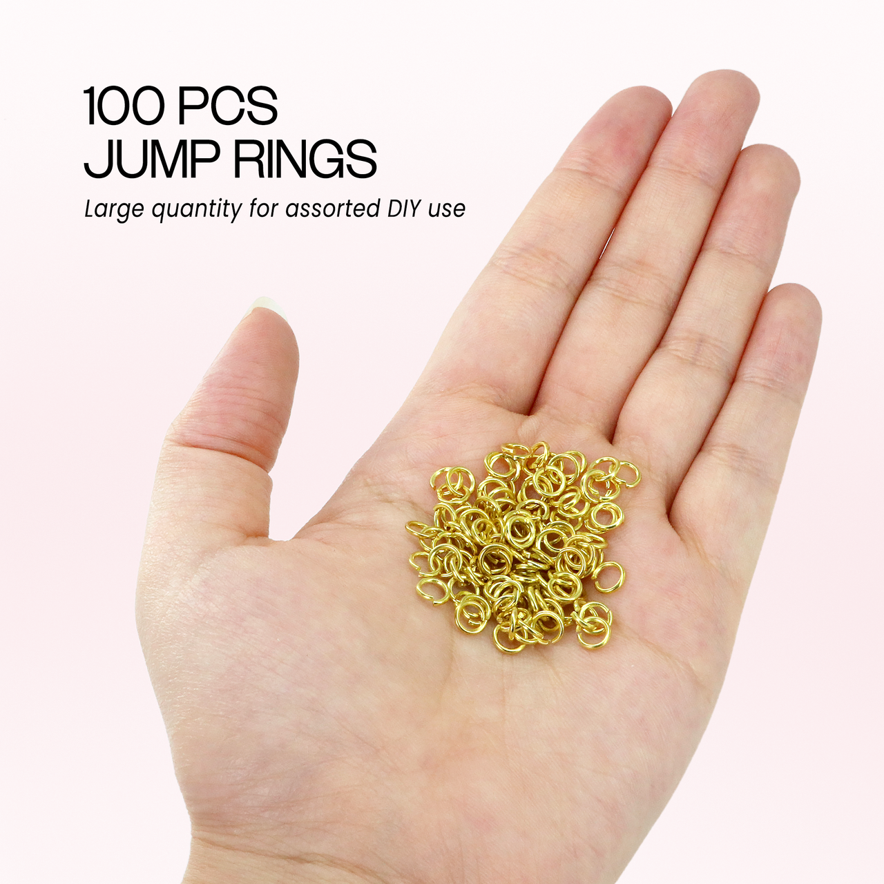 Gold Plated Open Jump Ring Connector - 100pcs