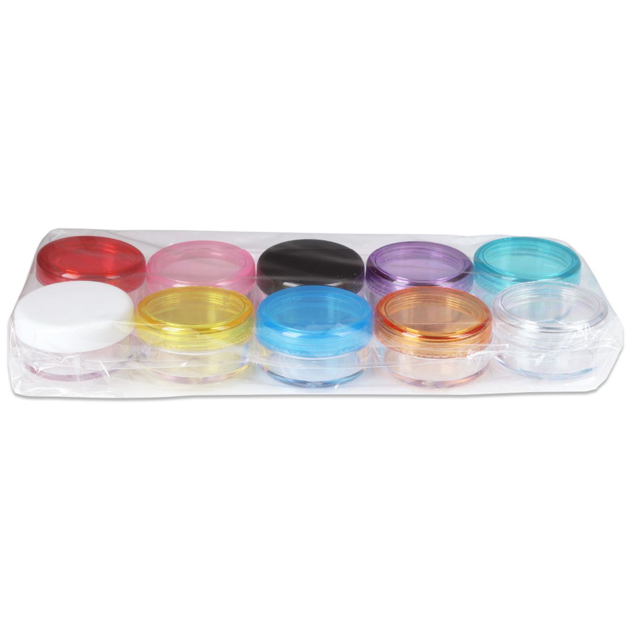 3g 5g 10g Empty Round Plastic Cosmetic Container Sample Pot Jar Clear Screw  Lid!