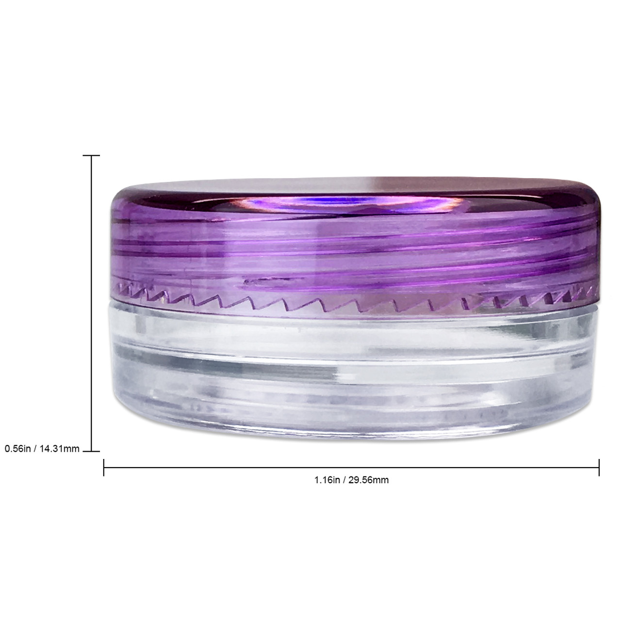 3G/3ML (0.1 oz) Plastic Cosmetic Sample Jars with Multi-Color Lids