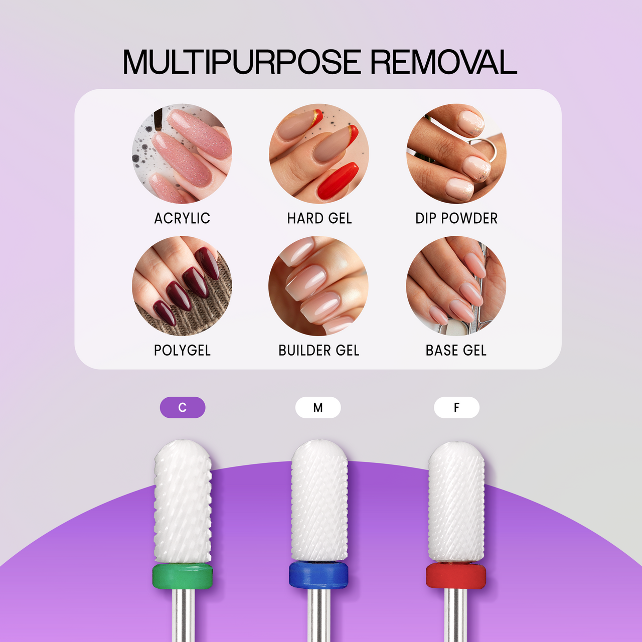 PANA Round Top Small Barrel White Ceramic Nail Drill Bit - Coarse Grit