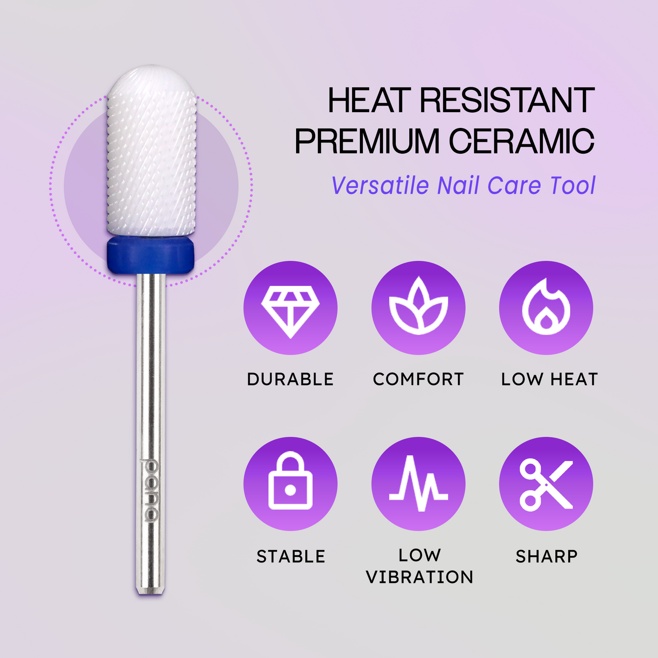 3/32" Round Top Large Barrel White Ceramic Bit (F-C)