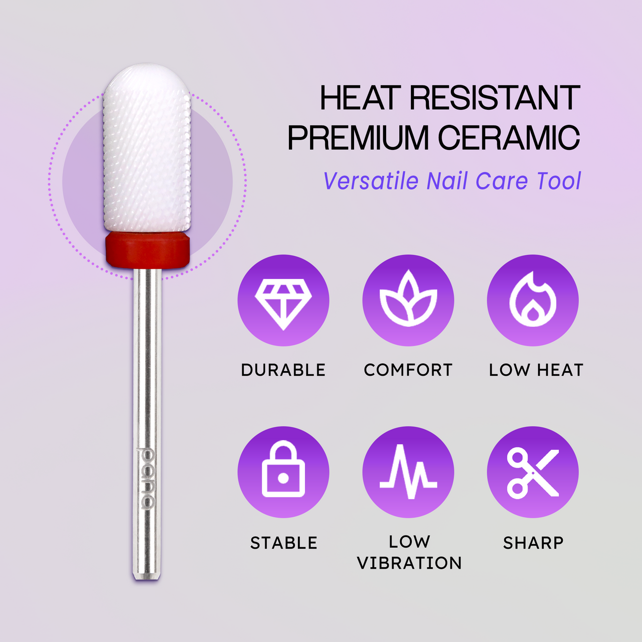 3/32" Round Top Large Barrel White Ceramic Bit (F-C)