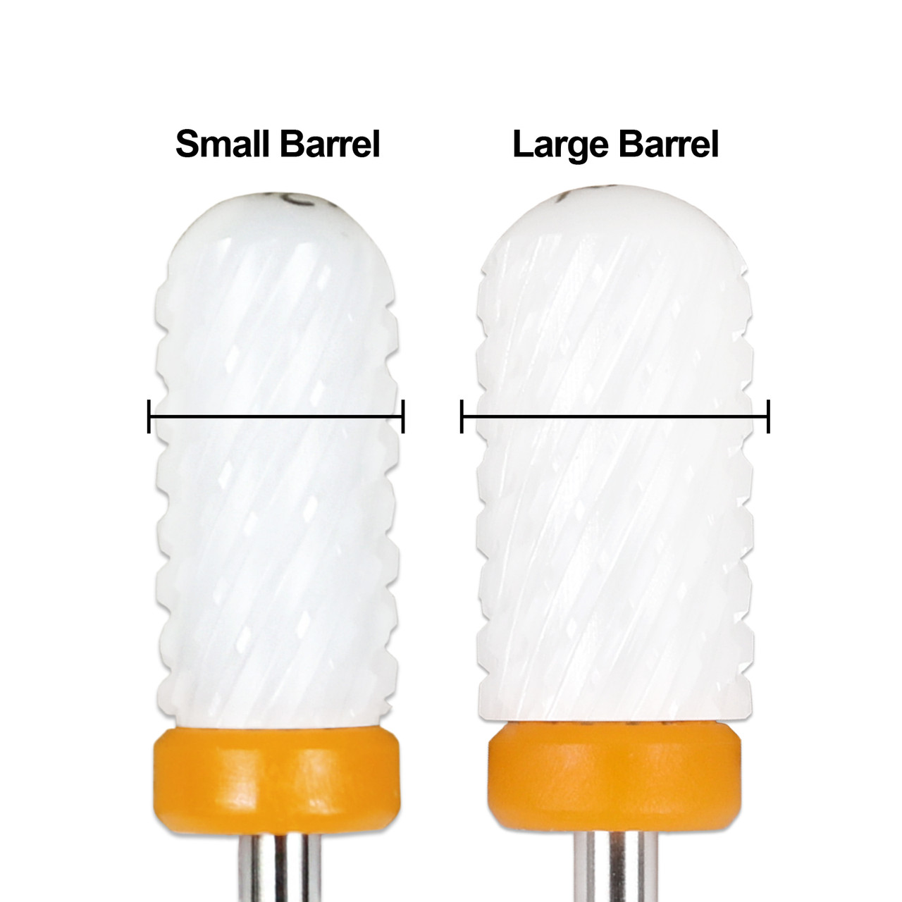 3/32" Round Top Small Barrel White Ceramic Bit (F-M)