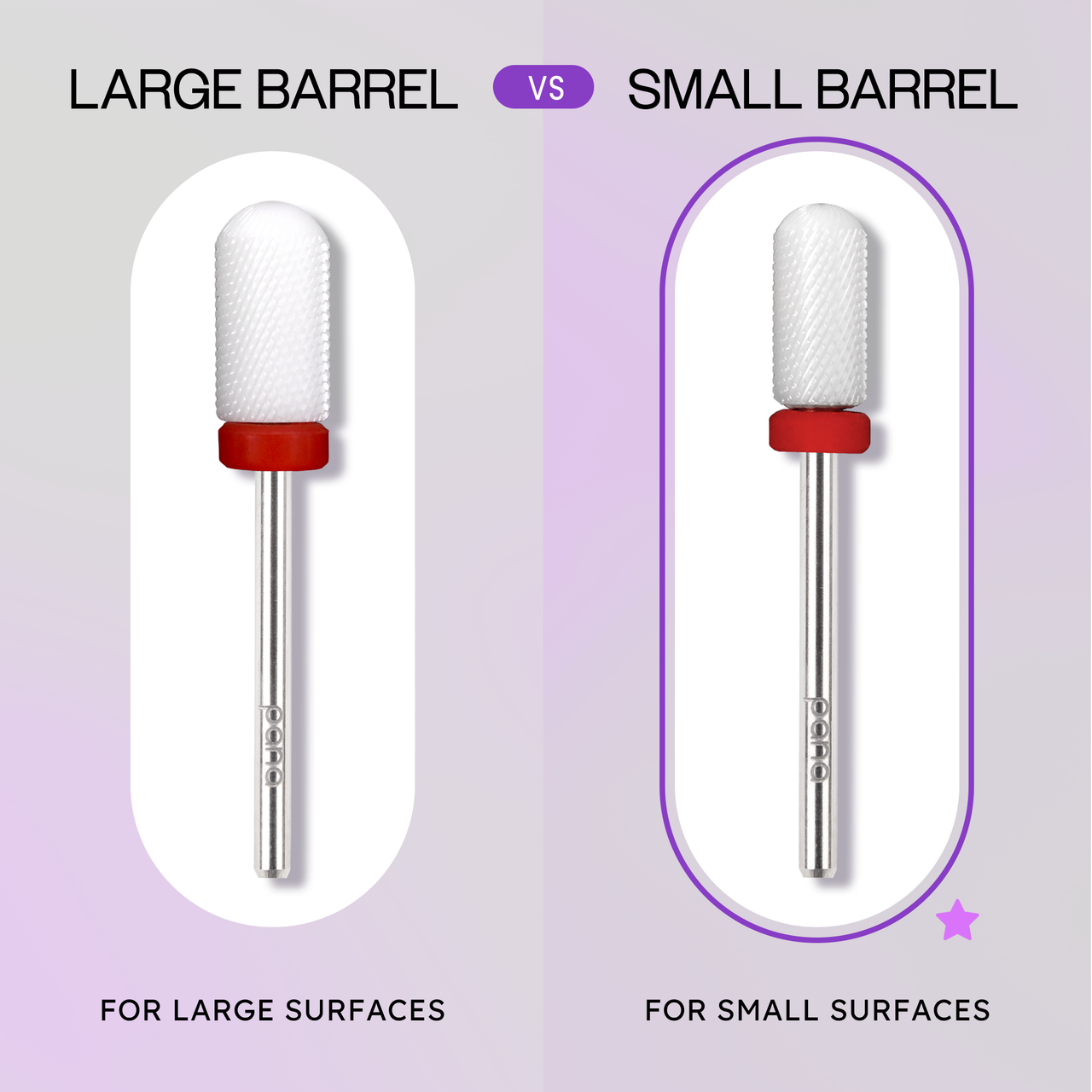 3/32" Round Top Small Barrel White Ceramic Bit (F-M)