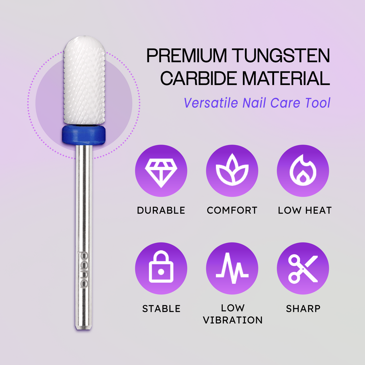 3/32" Round Top Small Barrel White Ceramic Bit (F-M)