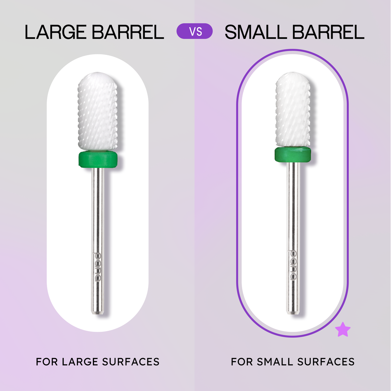 3/32" Round Top Small Barrel White Ceramic Bit (F-M)