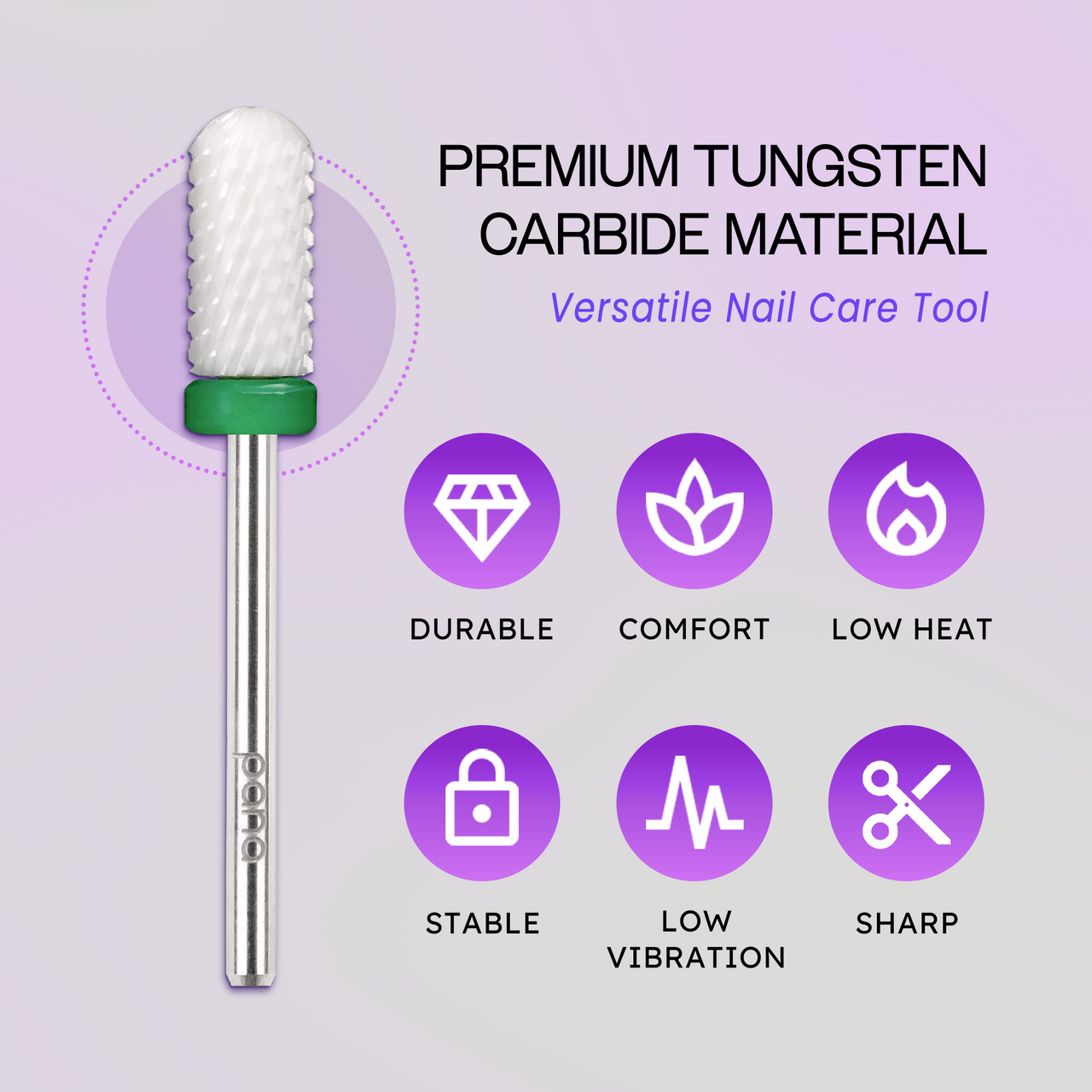 3/32" Round Top Small Barrel White Ceramic Bit (F-M)