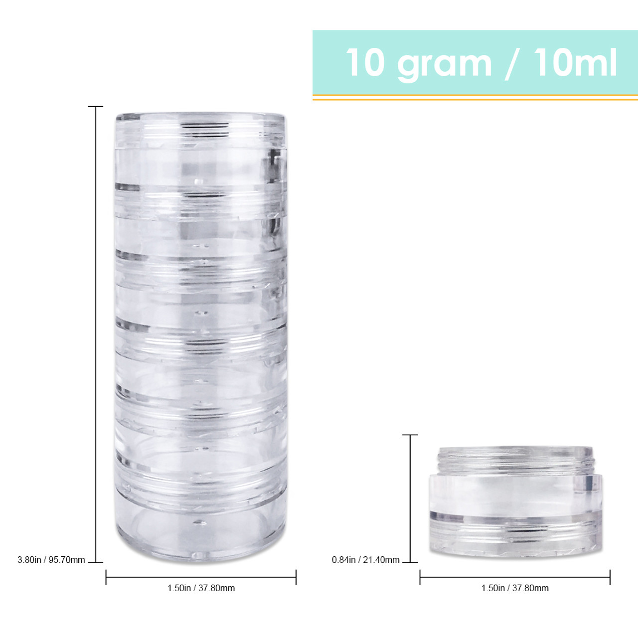 Stackable Clear Jars (5g/10g)