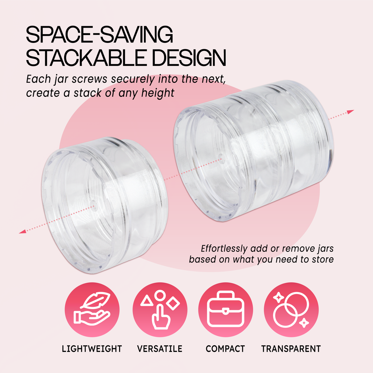 Stackable Clear Jars (5g/10g)