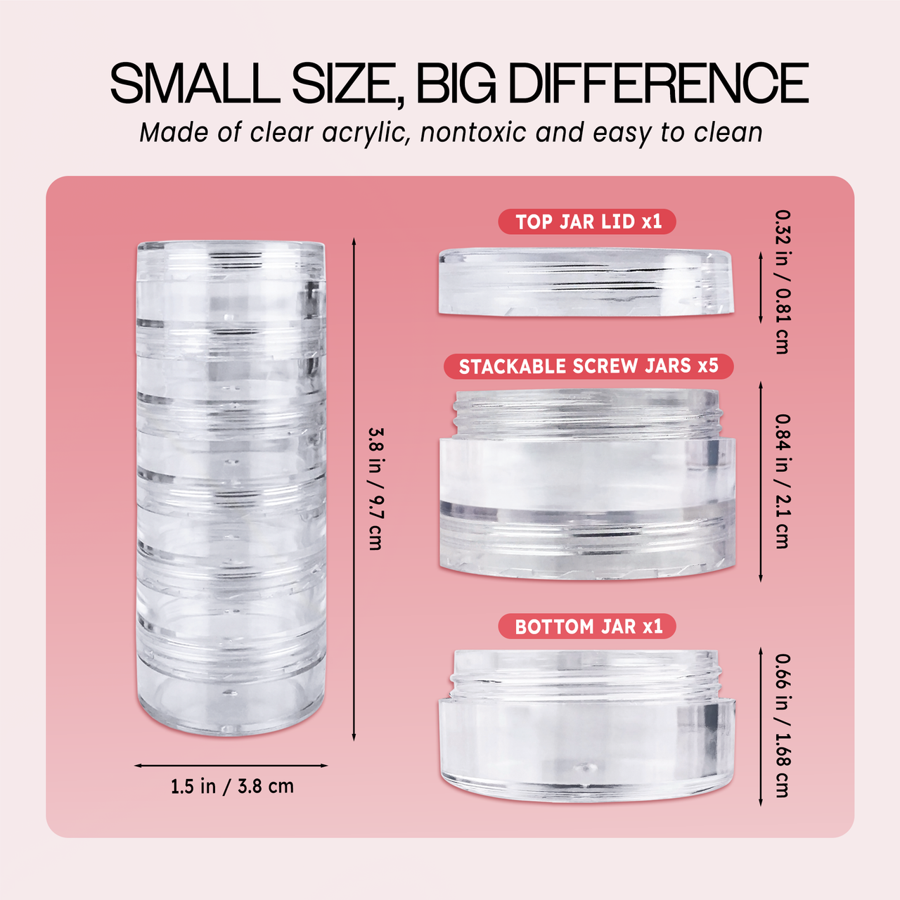 Stackable Clear Jars (5g/10g)