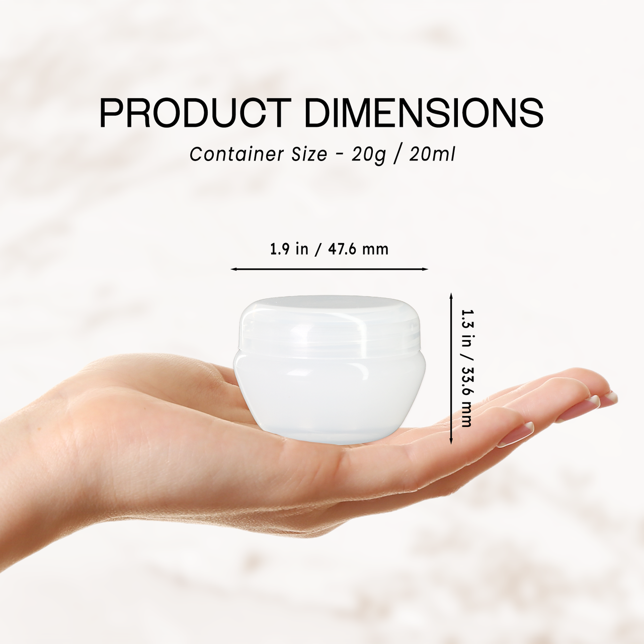 20g/20ml Plastic Cosmetic Sample Jars (Frosted)