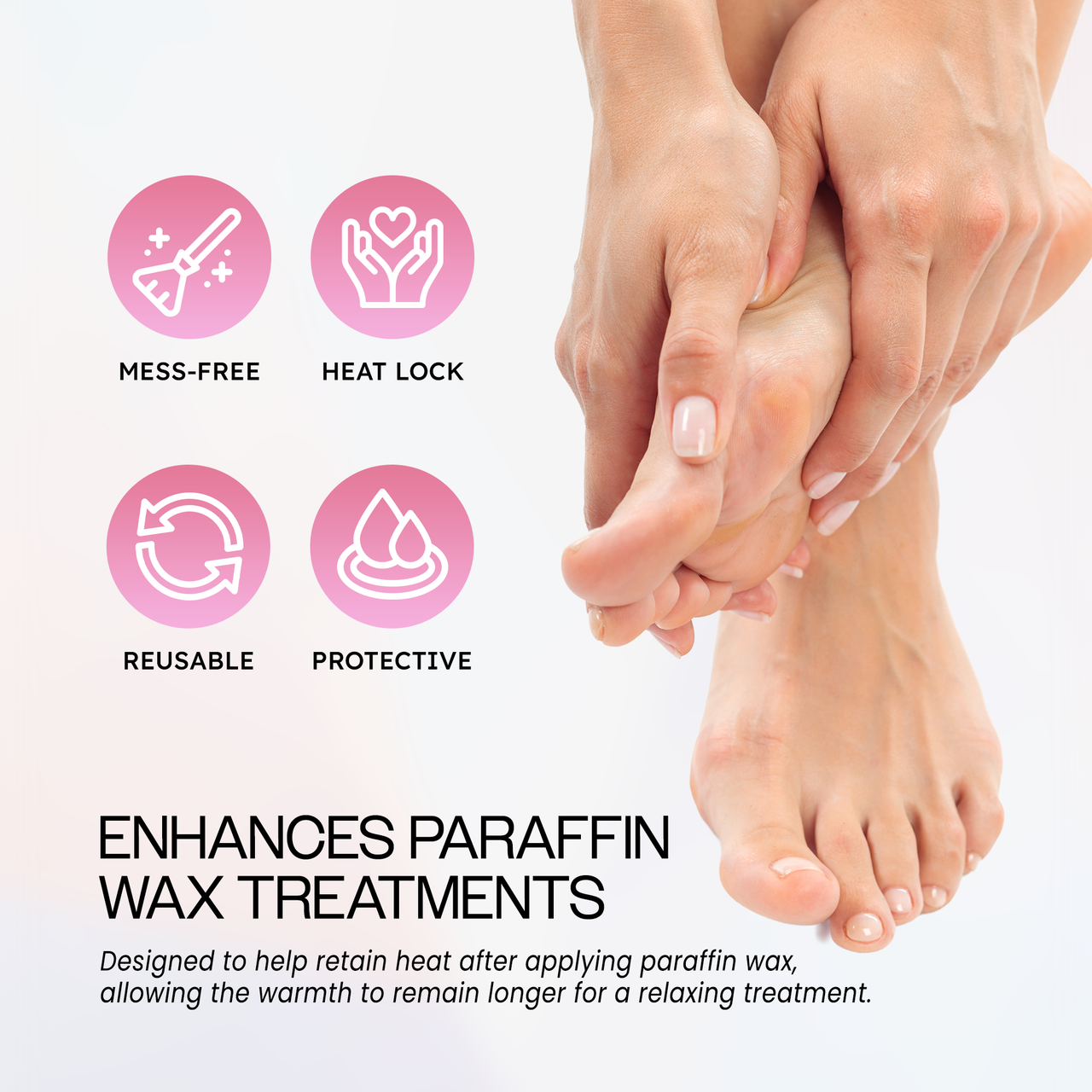 Pana White Thermal Cloth Mitts
