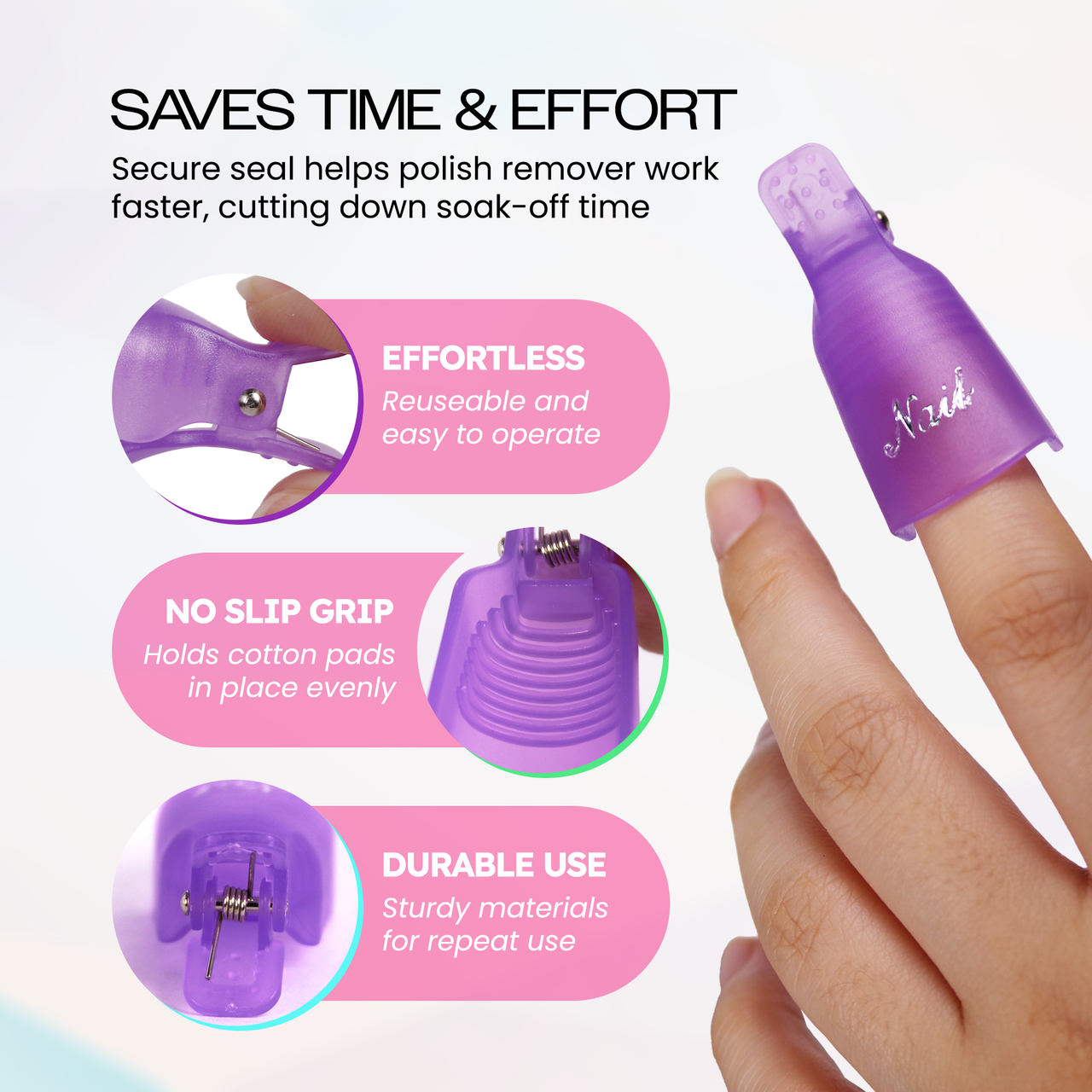 Reusable Polish Remover Clip (No Bow Design)