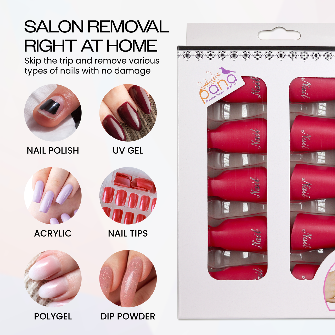 Reusable Polish Remover Clip (No Bow Design)