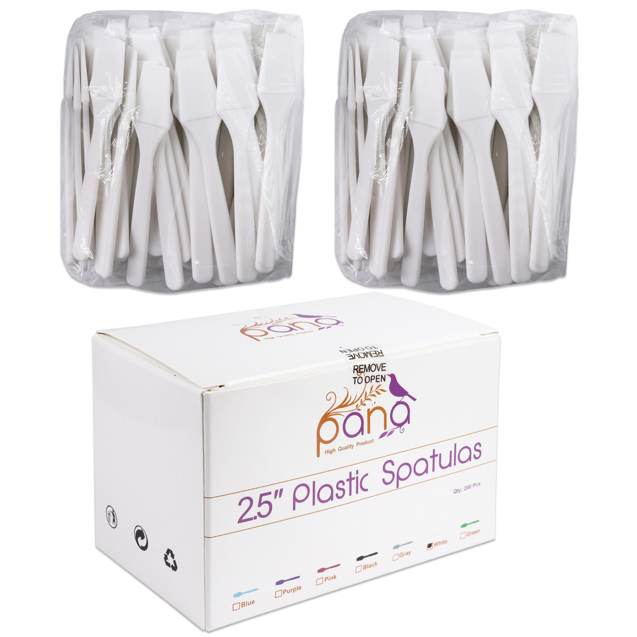 Small Spade Disposable Plastic Spatulas (200ct)