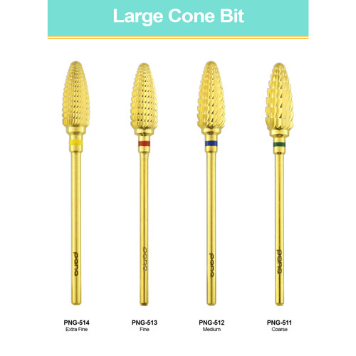 3/32" Large Cone Gold Carbide Bit (XF - C)
