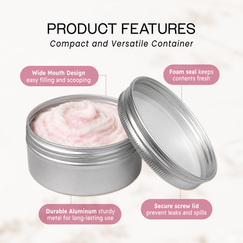 Aluminum Tin Jars with Screw Top Lids