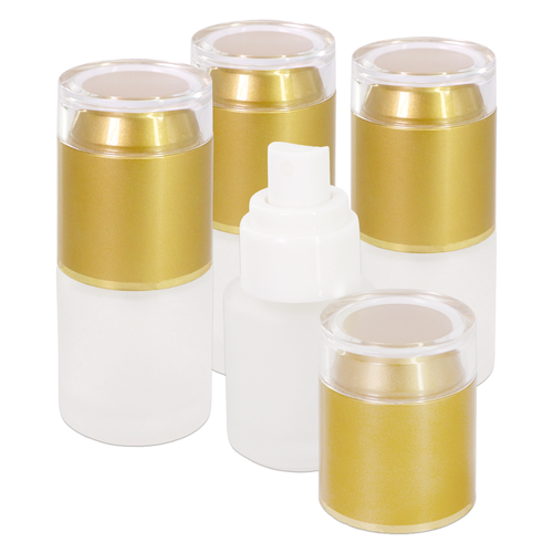 20ML Empty Frosted Glass Spray Bottle with Gold Cap