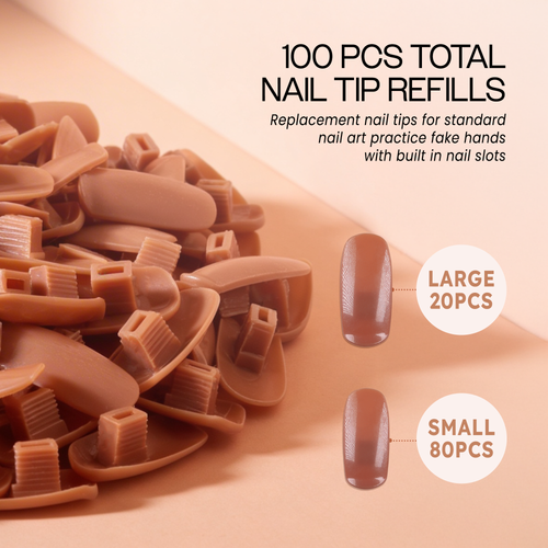 Practice Hand Nail Tips Refill Pack (100ct)