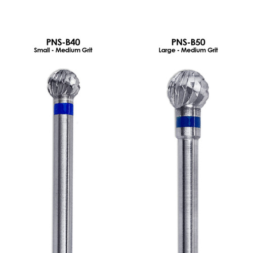 3/32" Ball Shaped Silver Carbide Bit - Medium Grit (Large/Small Barrel)