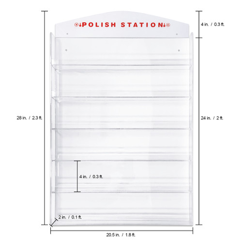 Wall Mounted Nail Polish Rack Clear Acrylic Nail Polish - Temu