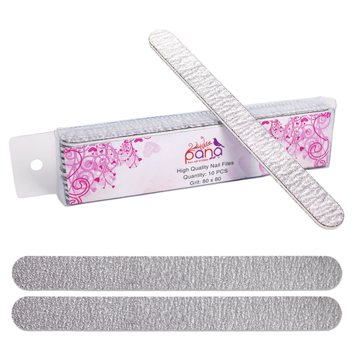 Round Double Sided Emery Board Nail Files - Zebra (Grit: 80/80 to 100/180)