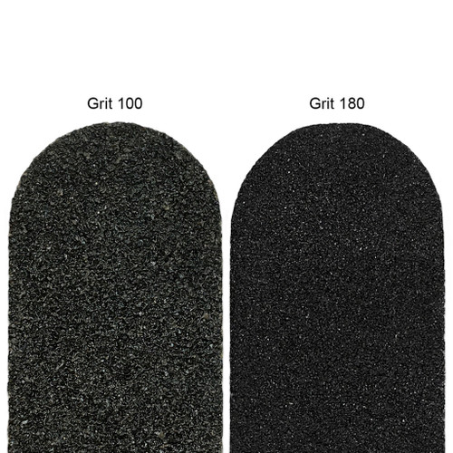 Round Double Sided Emery Board Nail Files - Black (Grits: 100/100 and 100/180)