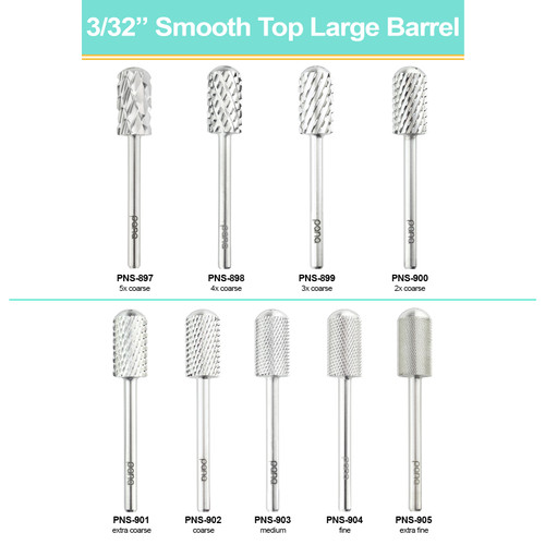 3/32" Smooth Top Large Barrel Silver Carbide Bit (XF - 5XC)