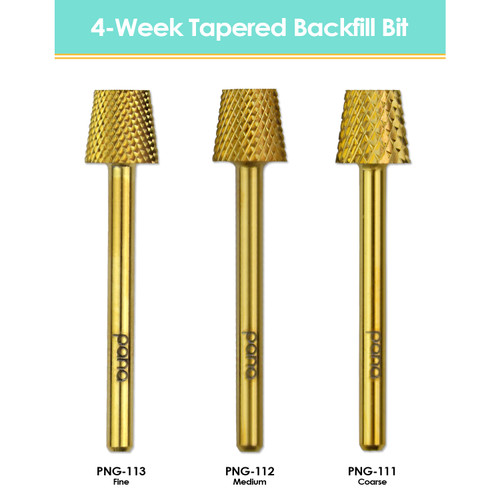 3/32" 4-Week Tapered Backfill Gold Carbide Bit (F - C)