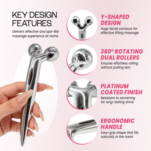 Manual 3D Facial Beauty Roller Massager