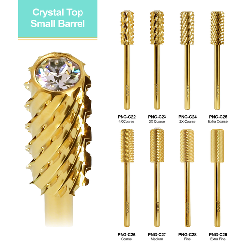 3/32" Crystal Top Small Barrel Gold Carbide Bit  (XF - 4XC)
