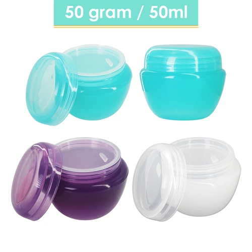 50g/50ml (1.7 oz) Plastic Cosmetic Sample Jars (Frosted)