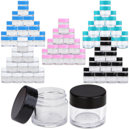 7G/7ML (0.25 oz) Plastic Clear Cosmetic Sample Jars (High Quality) 7G/7ML (0.25 oz) Plastic Clear Cosmetic Sample Jars (High Quality)