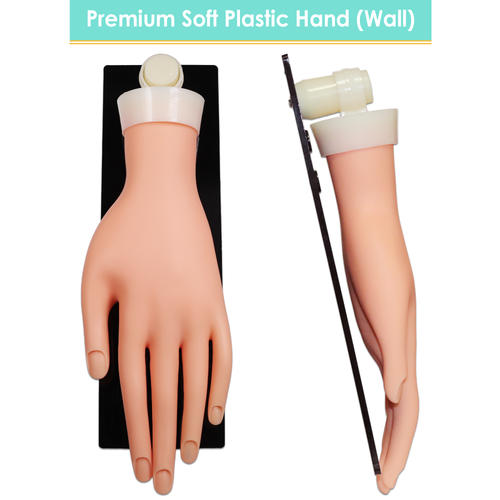 Premium Soft Quality Practice Hand with Bendable Fingers and Wall Stand