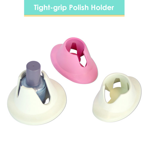 2 Piece Oval or Round Shaped Non-slip Tight-grip Nail Polish Holder