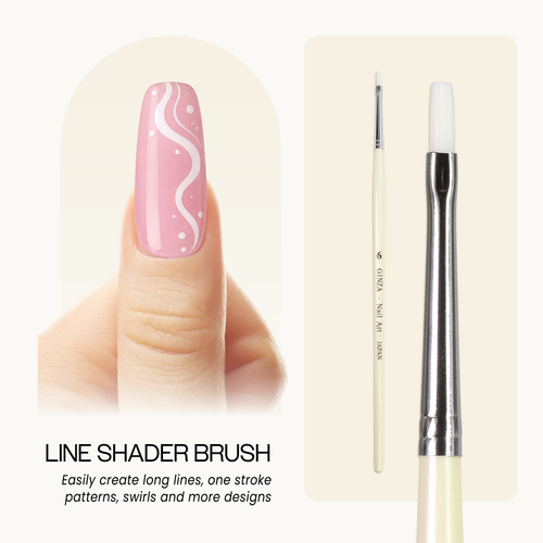 Ginza Liner Shader Nail Art Brush