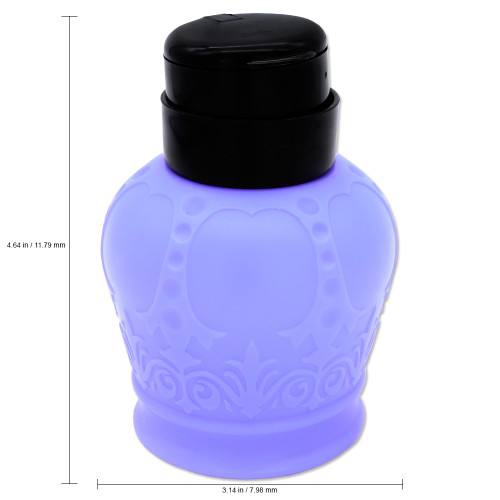Crown Shaped 8.5 oz Opaque Push Down Liquid Dispenser Bottle