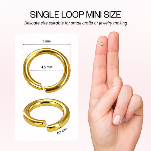 Gold Plated Open Jump Ring Connector - 100pcs